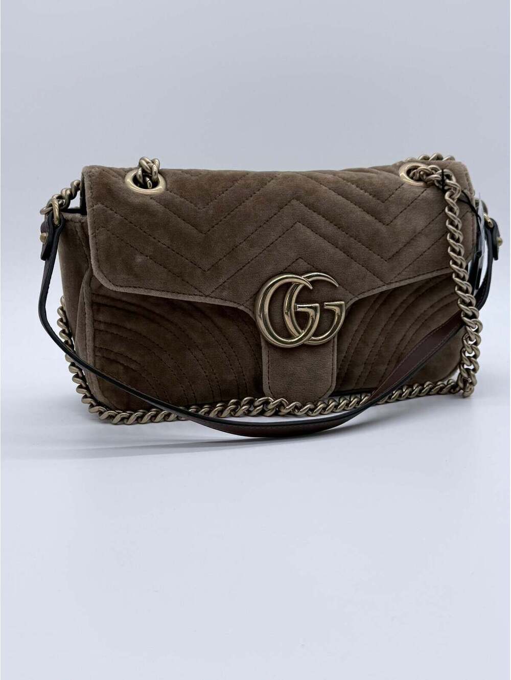 GUCCI GG Marmont Velvet Small/Medium Shoulder Bag